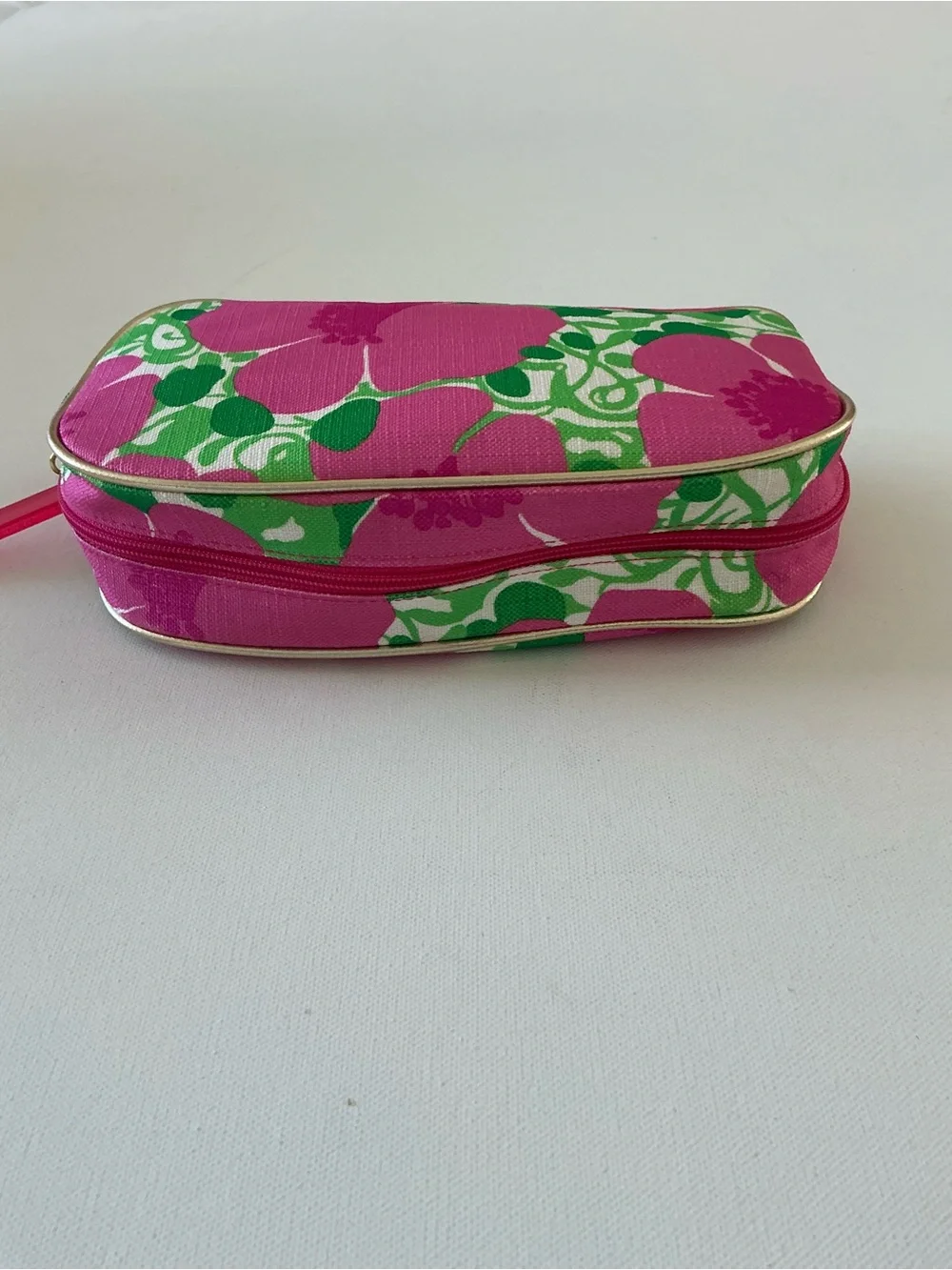 Lilly Pulitzer for Estée Lauder Pink Floral Cosmetic Makeup Travel Bag